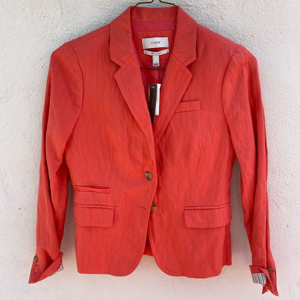 J Crew Schoolboy blazer in beautiful coral size 4